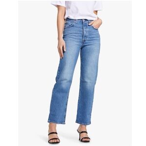 Levi’s 0/1 (25) Ribcage Straight High Rise Button Fly Womens Jeans Stretch